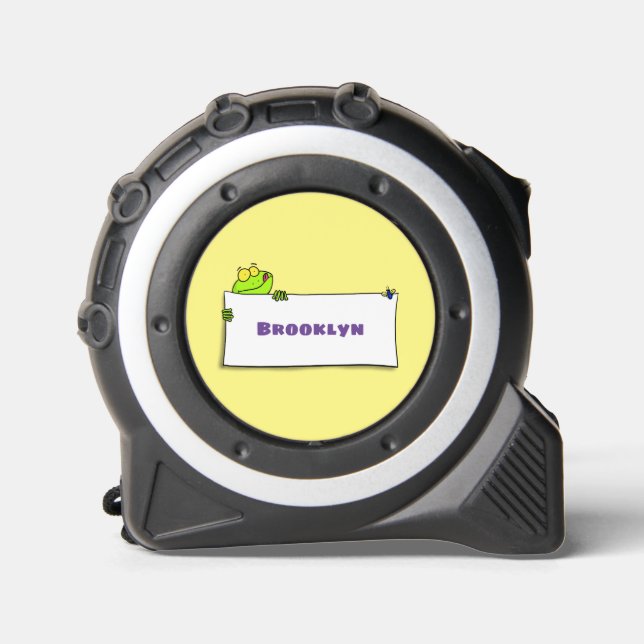 Cinta Métrica Ilustracion personalizado de señas de rana verde s (Anverso)