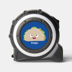 Cinta Métrica Ilustracion personalizado de taco alegre sonriente