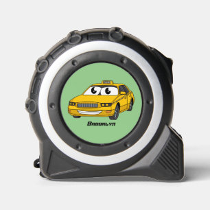 Cinta Métrica Ilustracion personalizado divertido de taxi amaril