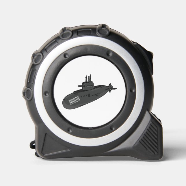 Cinta Métrica Ilustracion personalizado submarino (Anverso)