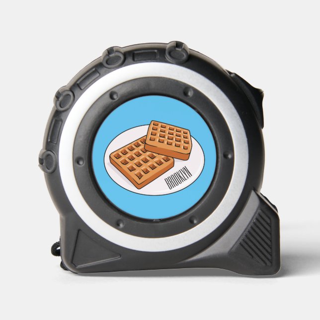 Cinta Métrica Ilustracion Waffle personalizado (Anverso)
