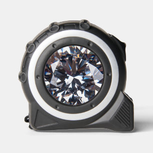 Cinta Métrica Imagen Elegante de Diamante con facetas