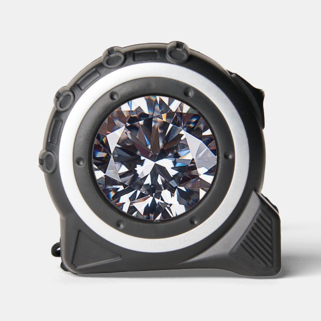 Cinta Métrica Imagen Elegante de Diamante con facetas (Anverso)