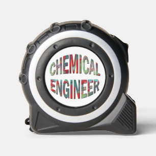 Cinta Métrica Ingeniero Químico en Texto Abultado