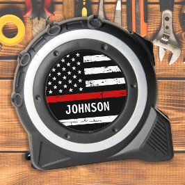 Cinta Métrica La bandera de la línea roja delgada personalizada