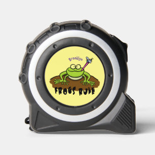 Cinta Métrica Las ranas gobiernan personalizado de rana verde di