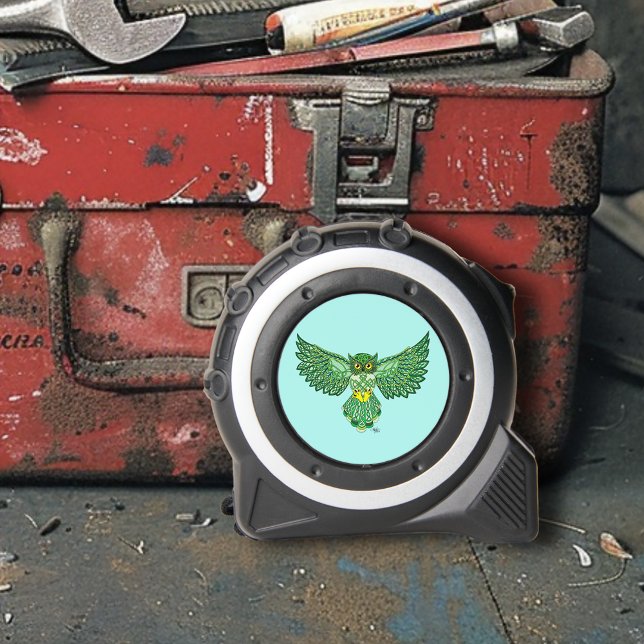 Cinta Métrica Lechuza Celta Verde (Subido por el creador)