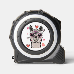Cinta Métrica Llama Love Hearts Valentine