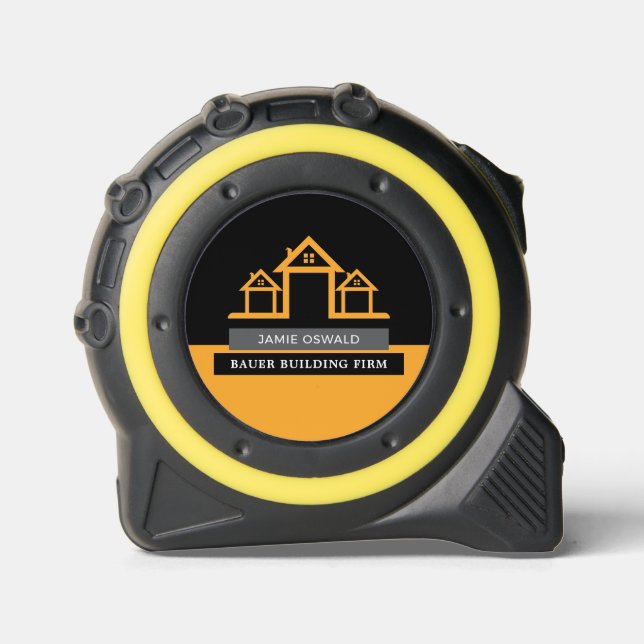 Cinta Métrica Logotipo de la casa, empresa de construcción, cons (Anverso)