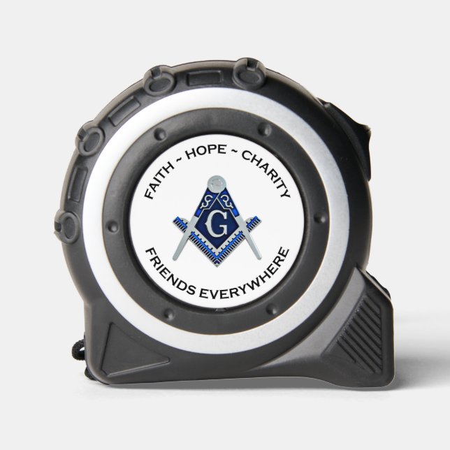Cinta Métrica Masonic Tape Measure Blue (Anverso)