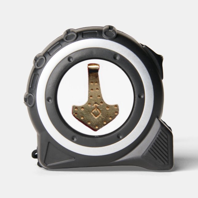Cinta Métrica Medida de cinta blanca Gold Thor Hammer (Anverso)