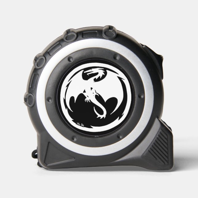 Cinta Métrica Medida de cinta verde del Dragon Blanco (Anverso)