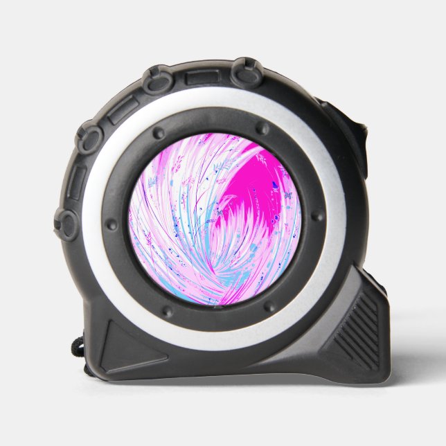 Cinta Métrica Medida de la cinta del horizonte rosado (Anverso)