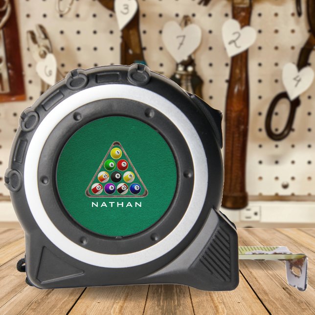 Cinta Métrica Mesa de billar Billiards Green (Pool Table Billiards Green Tape Measure)