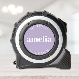 Cinta Métrica Moda Monograma Lavanda Púrpura