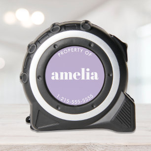 Cinta Métrica Moda Monograma Lavanda Púrpura