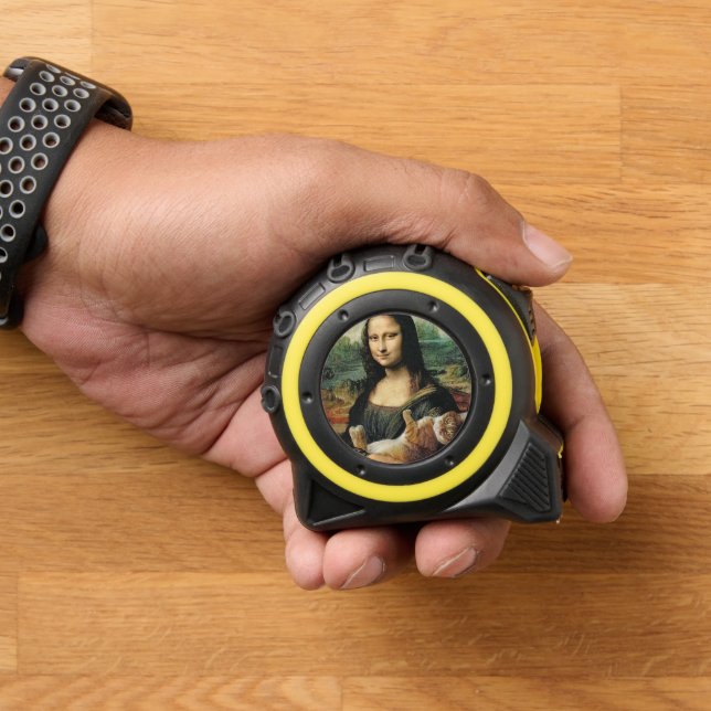 Cinta Métrica Mona Lisa con su gato Leonardo da Vinci (Hogar)