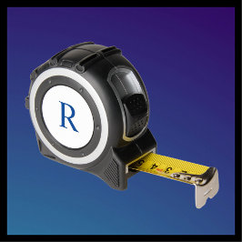 Cinta Métrica Monograma Azul en Regalo Personalizado de Herramie