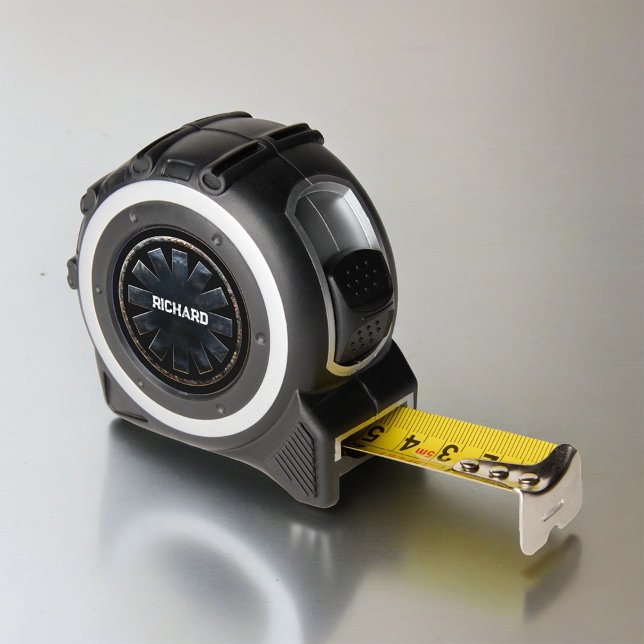 Cinta Métrica Monograma del engranaje metalizado (Subido por el creador)