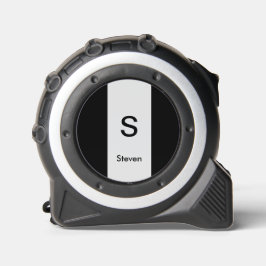 Cinta Métrica Monograma dos tonos negro moderno y gris claro