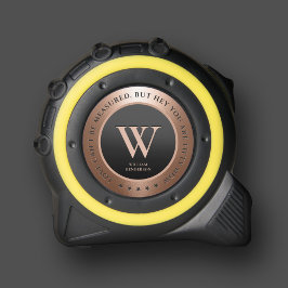 Cinta Métrica Monograma moderno Cobre inicial Rosegold Funny