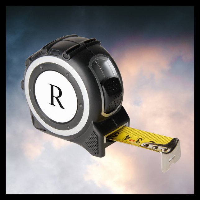 Cinta Métrica Monograma Negro en Regalo de Herramienta para Mano (Subido por el creador)