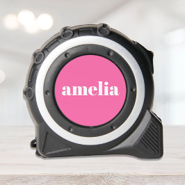 Cinta Métrica Monograma rosa caliente
