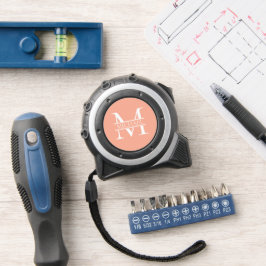 Cinta Métrica Monograma y nombre elegante y personalizado