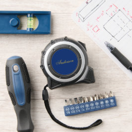 Cinta métrica navy personalizada con nombre