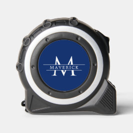 Cinta métrica navy única con monograma moderno