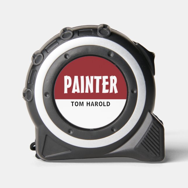 Cinta Métrica Negrita moderna, pintora y decoradora (Anverso)