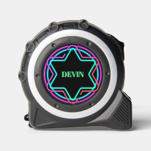 Cinta Métrica Neon Rainbow Flashy Bold Personalizado