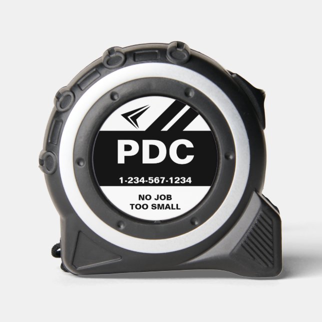 Cinta Métrica No hay trabajo demasiado pequeño añadir iniciales  (Anverso)