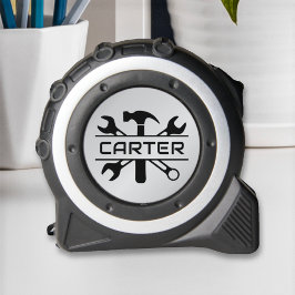 Cinta Métrica Nombre de las herramientas monogramadas de plata P