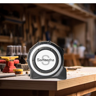 Cinta Métrica Nombre de monograma personalizado