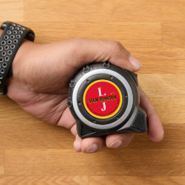 Cinta Métrica Nombre del constructor Iniciales Monograma moderno