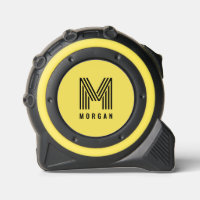 Nombre del monograma moderno negrita | Amarillo