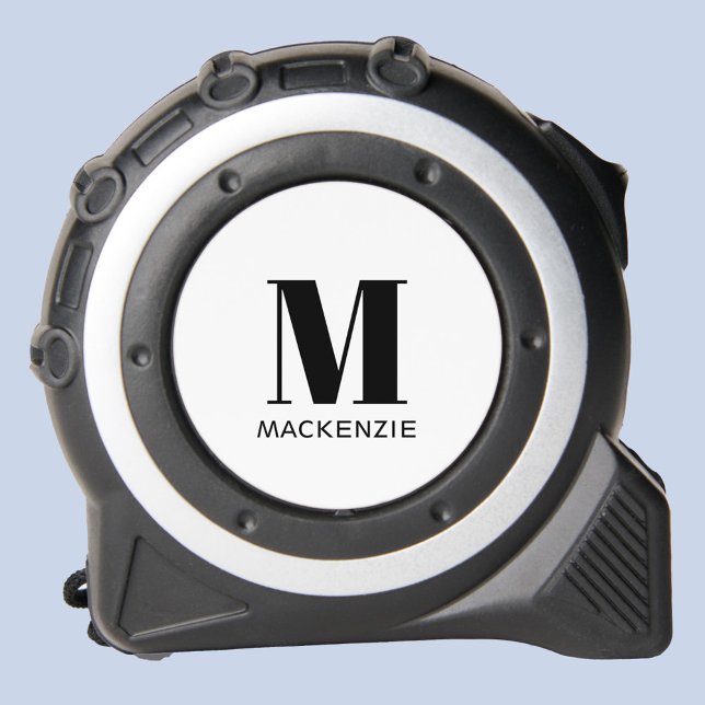 Cinta Métrica Nombre inicial del monograma (Monogram initial name personalized tape measure.)