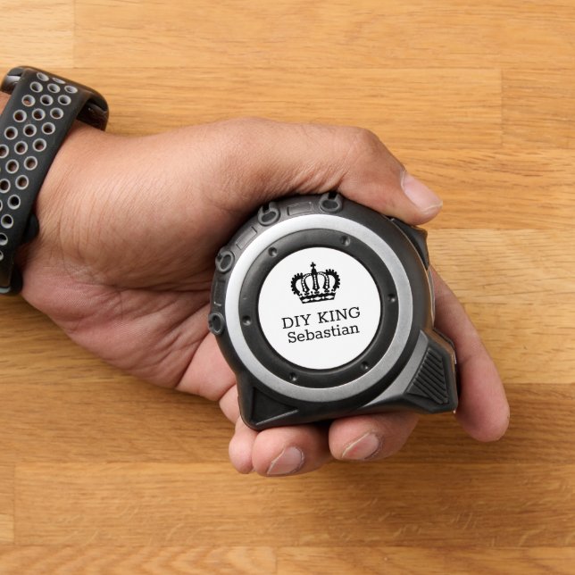 Cinta Métrica Nombre personalizado DIY King (Hogar)