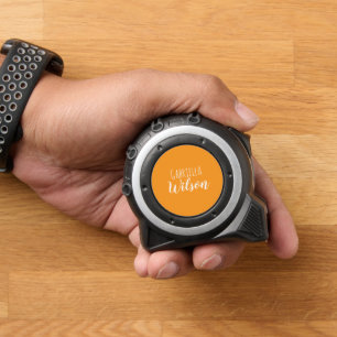 Cinta Métrica Nombres personalizados modernista naranja minimali