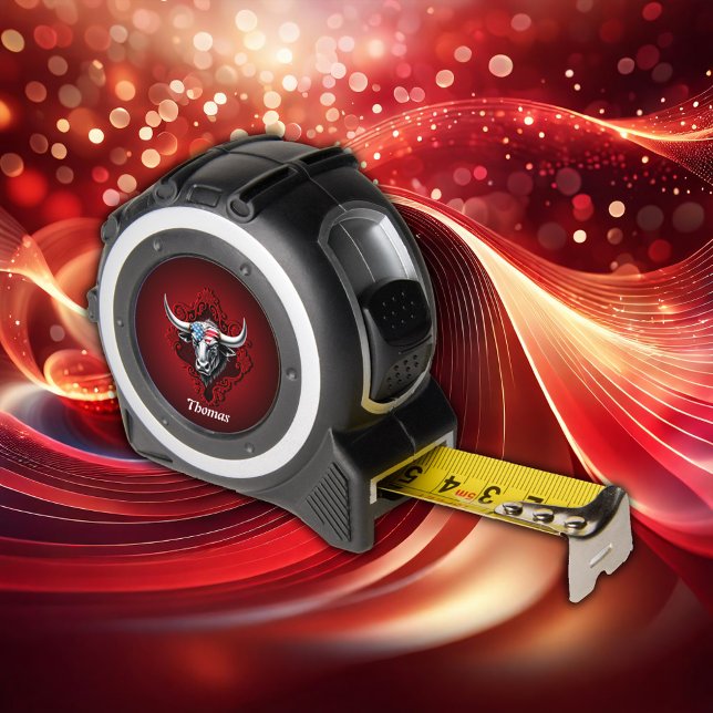 Cinta Métrica Orgullo y fuerza, un toro americano (Subido por el creador)