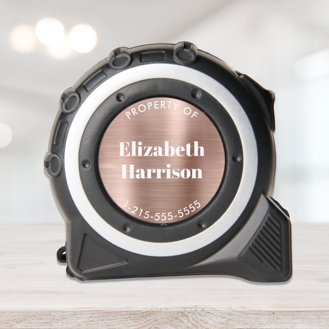 Cinta Métrica Oro Rosa personalizado (Subido por el creador)