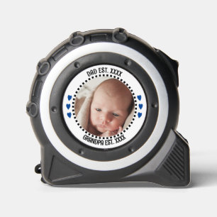 Cinta Métrica Papá / abuelo est. años agregar foto azul negro