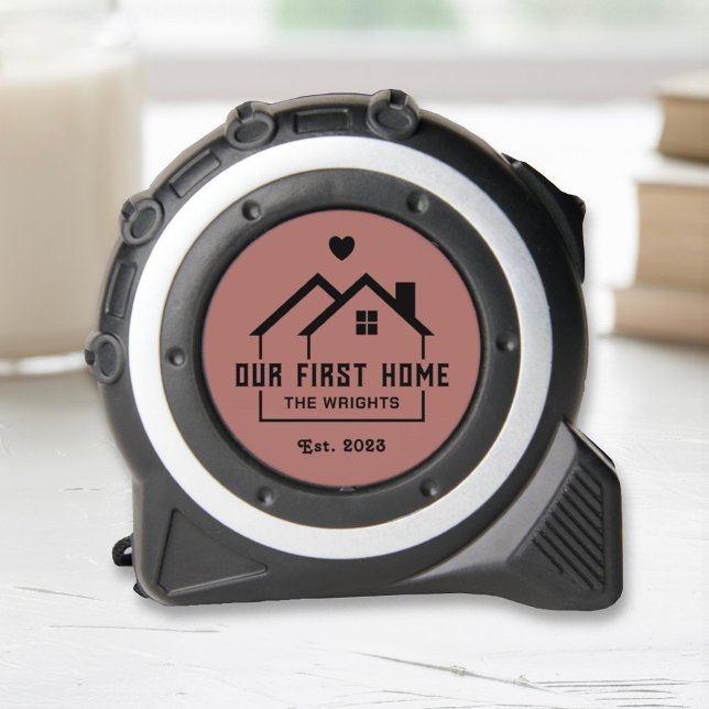 Cinta Métrica Personalizado Brick Red Our First Home (Subido por el creador)