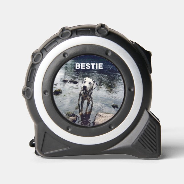 Cinta Métrica Personalizado Cute Mascota Amigo Foto Subir Bestie (Anverso)