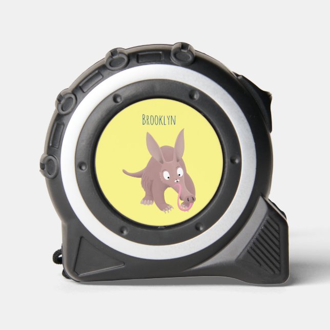 Cinta Métrica Personalizado de aardvark gracioso (Anverso)