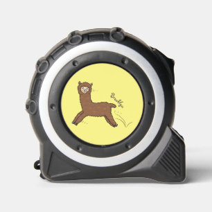 Cinta Métrica Personalizado de alpaca marrón feliz