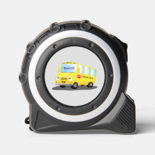 Cinta Métrica Personalizado de autobús escolar alegre y amarillo