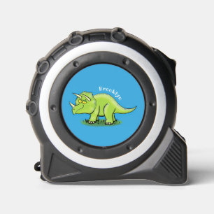 Cinta Métrica Personalizado de dinosaurios de triceratops verde