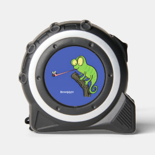 Cinta Métrica Personalizado de lagarto de camaleón verde lindo